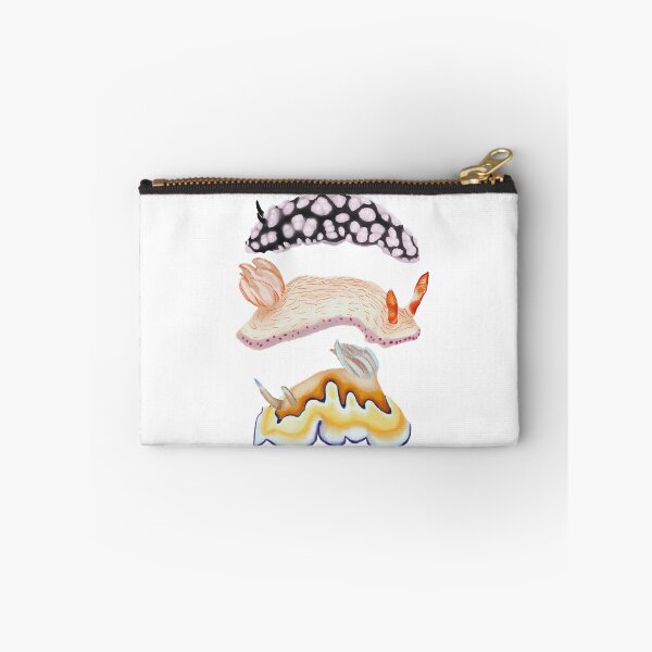 Item preview, Trio of Nudibranchs - yellow, pink and purple sea slug designed and sold by Poulpimousse.