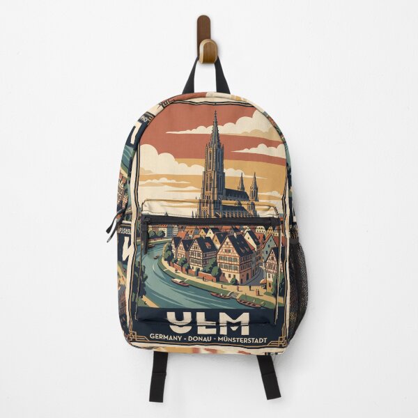 Item preview, Ulm Germany Vintage Travel Poster – Danube & Ulm Minster Art designed and sold by Bomax121.