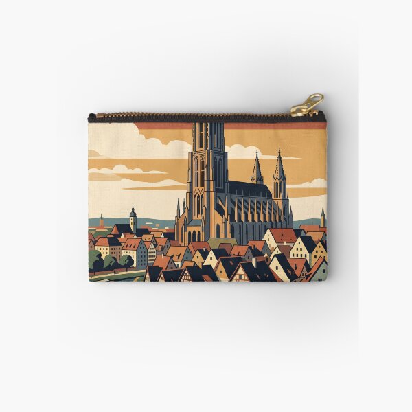 Artikelvorschau, Vintage-Reiseplakat Ulm, Deutschland – Donau- und Ulmer Münsterkunst entworfen und verkauft von Bomax121.