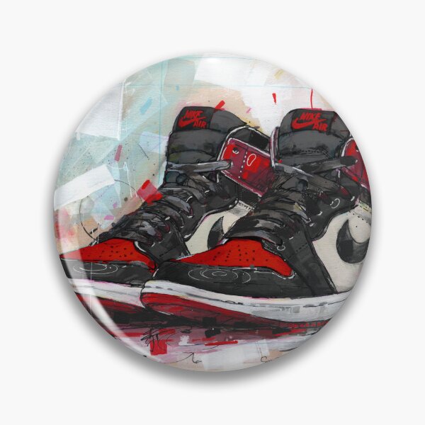 Item preview, Jordan1 1984 banned bred sneaker art designed and sold by GalleryKauffeld.