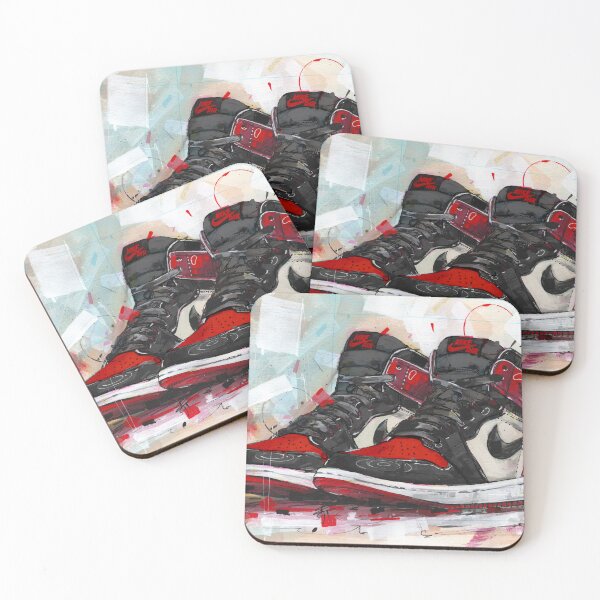 Item preview, Jordan1 1984 banned bred sneaker art designed and sold by GalleryKauffeld.