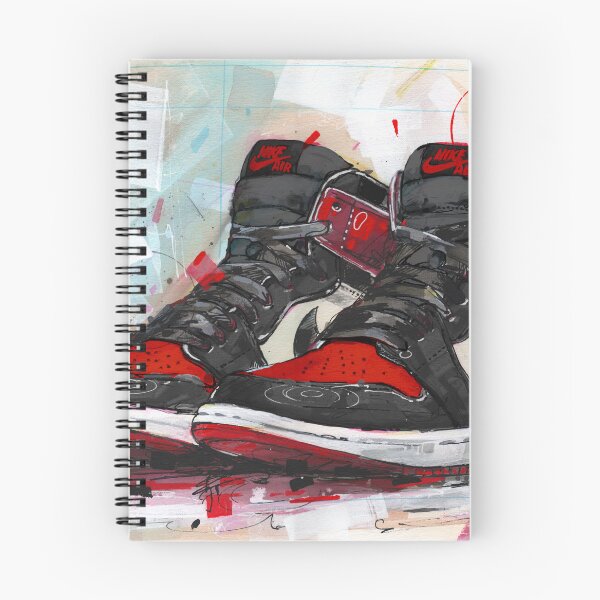 Item preview, Jordan1 1984 banned bred sneaker art designed and sold by GalleryKauffeld.