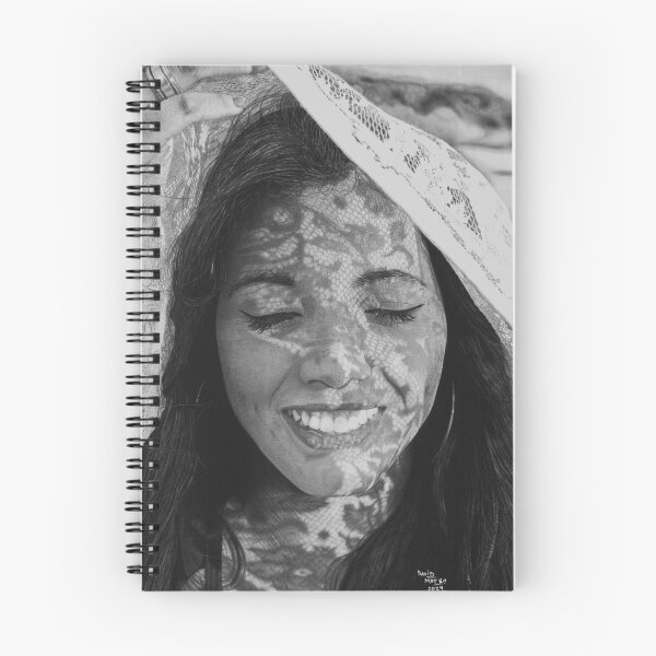 Item preview, Female Portrait with Floral Lace — Hyperrealistic Graphite Drawing designed and sold by David Mateo ArtWorks.