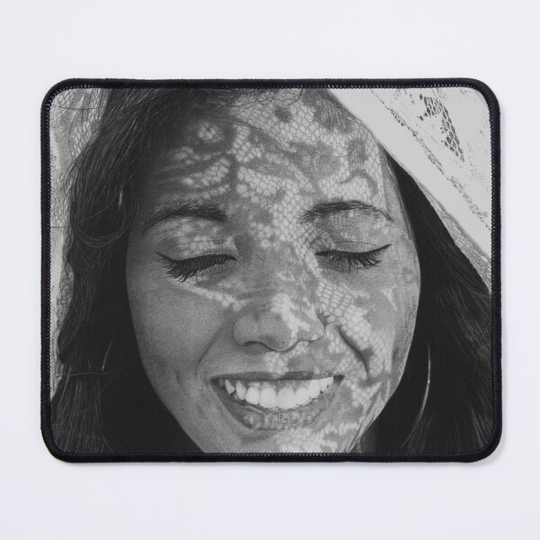 Item preview, Female Portrait with Floral Lace — Hyperrealistic Graphite Drawing designed and sold by David Mateo ArtWorks.