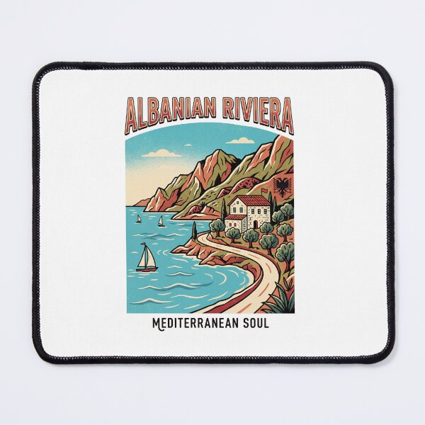 Item preview, Albanian Riviera Mediterranean Soul Retro Travel Design designed and sold by Arrow2025.