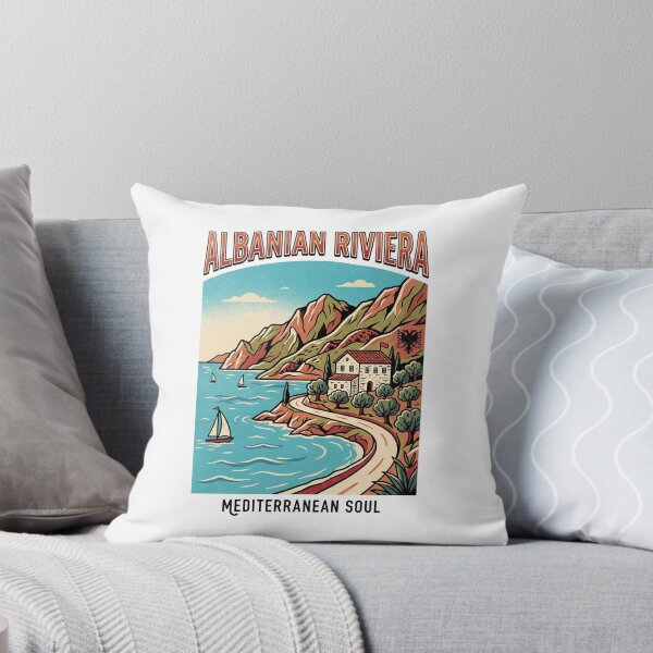 Item preview, Albanian Riviera Mediterranean Soul Retro Travel Design designed and sold by Arrow2025.