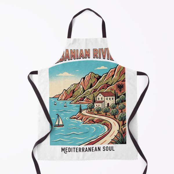 Item preview, Albanian Riviera Mediterranean Soul Retro Travel Design designed and sold by Arrow2025.