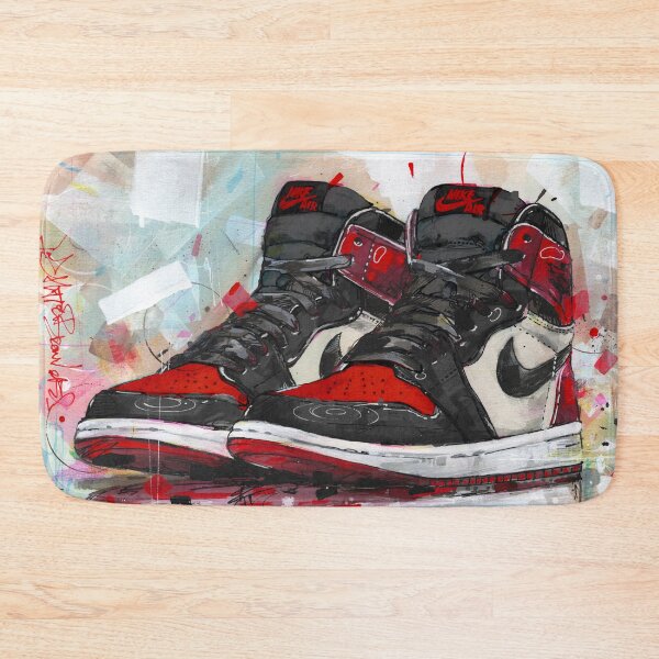 Item preview, Jordan1 1984 banned bred sneaker art designed and sold by GalleryKauffeld.