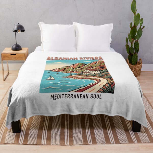 Item preview, Albanian Riviera Mediterranean Soul Retro Travel Design designed and sold by Arrow2025.