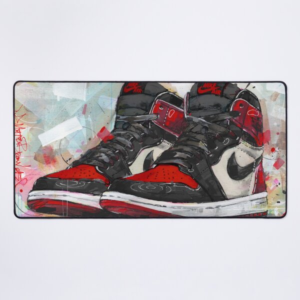 Item preview, Jordan1 1984 banned bred sneaker art designed and sold by GalleryKauffeld.