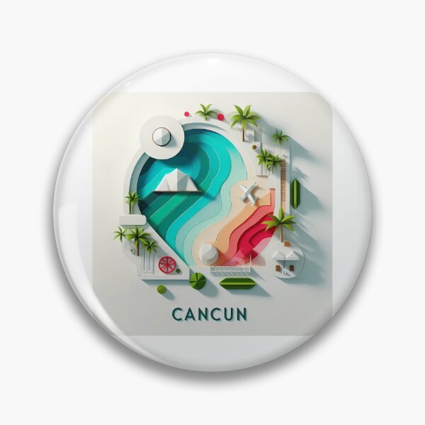Item preview, Cancun Mexico Travel Poster - Abstract Tropical Island Beach Art designed and sold by OzzFrequency.