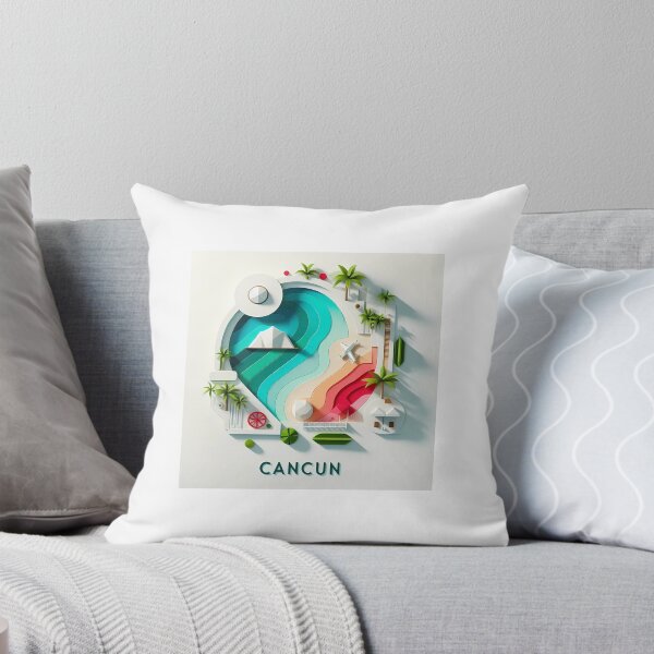 Item preview, Cancun Mexico Travel Poster - Abstract Tropical Island Beach Art designed and sold by OzzFrequency.
