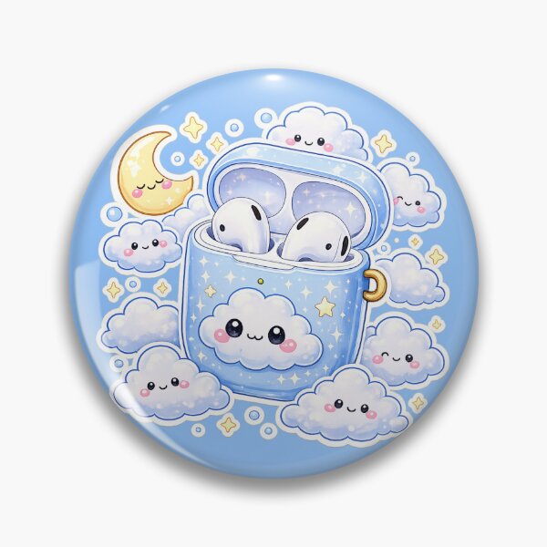 Item preview, Cute Cloud Kawaii Wireless Earbuds Sticker designed and sold by Christiana-Art.