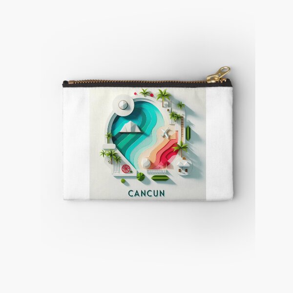 Item preview, Cancun Mexico Travel Poster - Abstract Tropical Island Beach Art designed and sold by OzzFrequency.