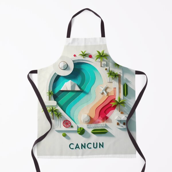 Item preview, Cancun Mexico Travel Poster - Abstract Tropical Island Beach Art designed and sold by OzzFrequency.