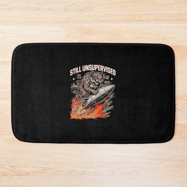 Item preview, Still Unsupervised Snarling Bobcat Missile Rider Tee v2 designed and sold by DarylWelsh2024.
