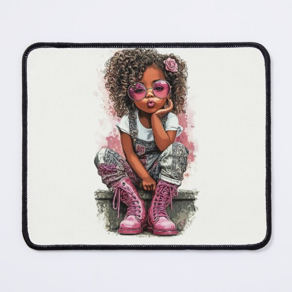 Item preview, Stylish Girl With Pink Sunglasses designed and sold by GraphicMystical.