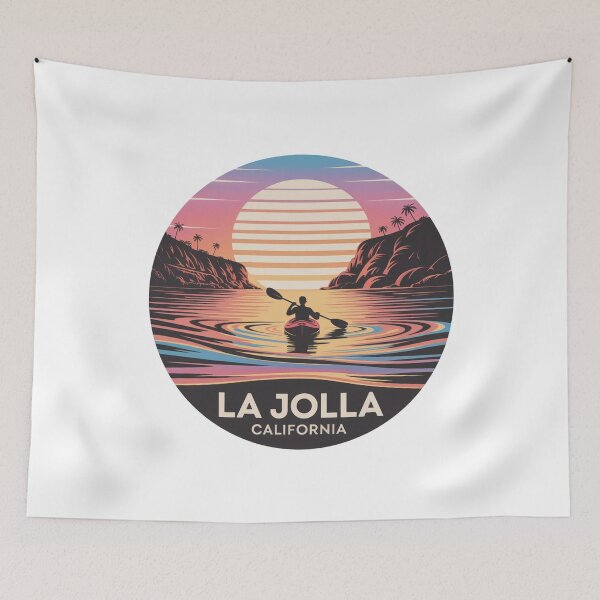 Item preview, La Jolla California: Colorful Kayak Sunset designed and sold by CircinusStore.