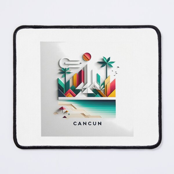 Item preview, Cancun Mexico Travel Poster - Abstract Tropical Island Beach Art designed and sold by OzzFrequency.