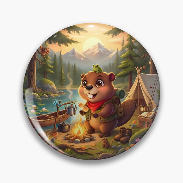 Item preview, Happy Beaver Adventures – Beaver Camping Adventure designed and sold by Clothes With Smiling Animals Walt Gral.