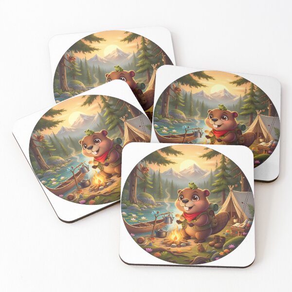 Item preview, Happy Beaver Adventures – Beaver Camping Adventure designed and sold by Clothes With Smiling Animals Walt Gral.