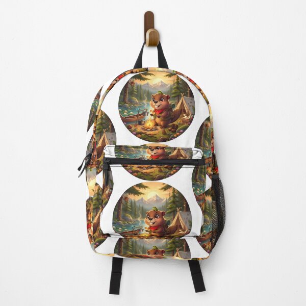 Item preview, Happy Beaver Adventures – Beaver Camping Adventure designed and sold by Clothes With Smiling Animals Walt Gral.
