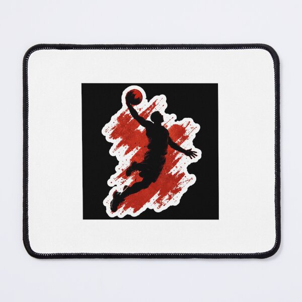 Item preview, Red Grunge Slam Dunk Basketball Silhouette designed and sold by YogiCodeLab.