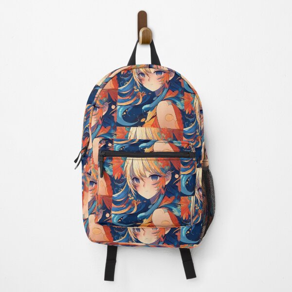 Item preview, Ethereal Blue & Orange Anime Girl - Vibrant Fantasy designed and sold by Outlet Raloel.