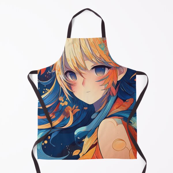Item preview, Ethereal Blue & Orange Anime Girl - Vibrant Fantasy designed and sold by Outlet Raloel.