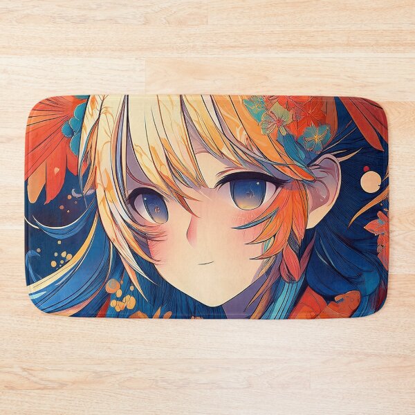 Item preview, Ethereal Blue & Orange Anime Girl - Vibrant Fantasy designed and sold by Outlet Raloel.