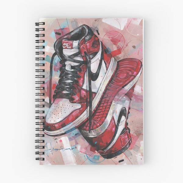 Artikelvorschau, Auf den Kopf gestellte Jordan Chicago Sneaker-Kunst entworfen und verkauft von GalleryKauffeld.