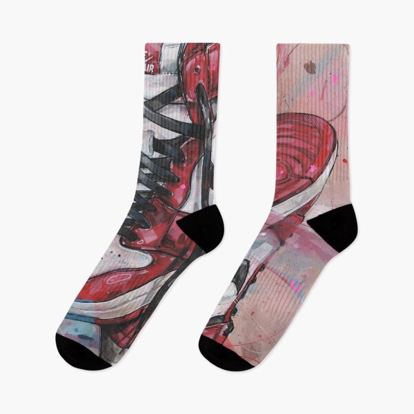 Item preview, Upside down jordan Chicago sneaker art designed and sold by GalleryKauffeld.