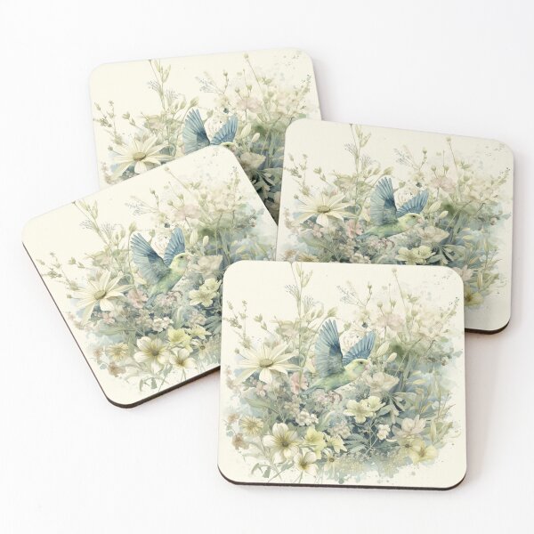 Item preview, A Parrotlet flying through a spring garden, Birds in Motion designed and sold by CDC40.
