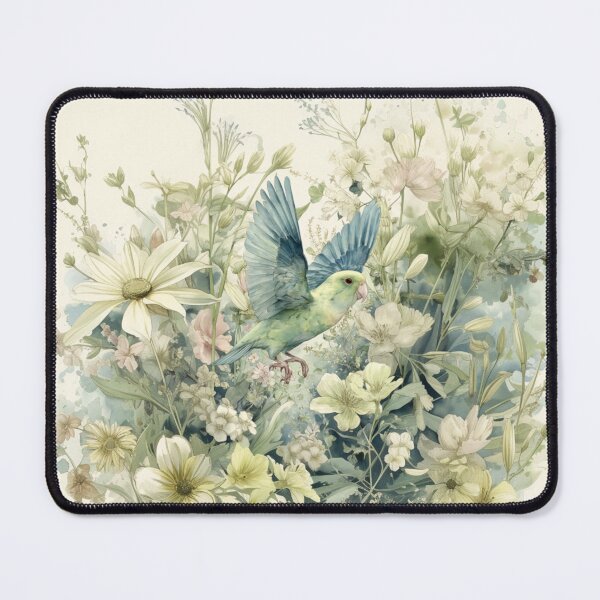 Item preview, A Parrotlet flying through a spring garden, Birds in Motion designed and sold by CDC40.
