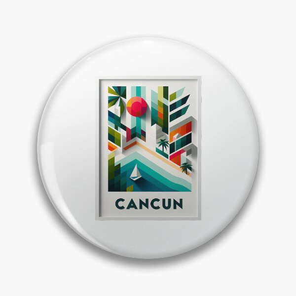 Item preview, Cancun Mexico Travel Poster - Abstract Tropical Island Beach Art designed and sold by OzzFrequency.