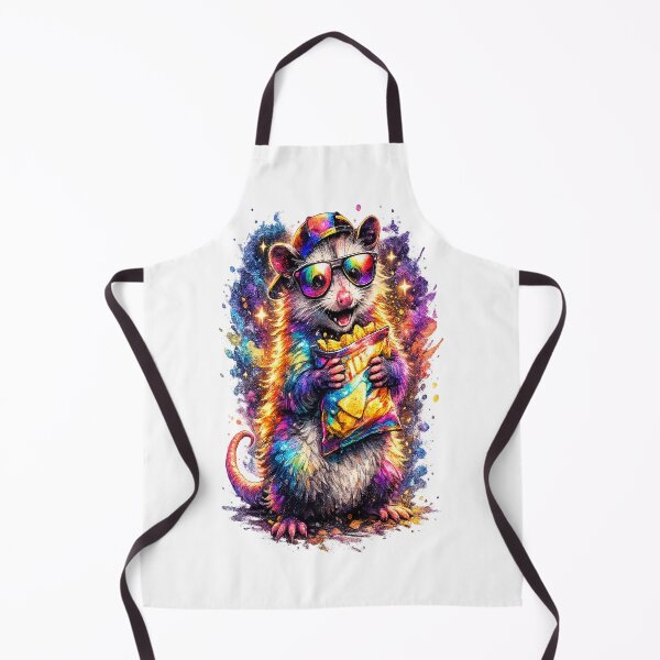Item preview, Powered By Panic & Snacks – Funny Rainbow Opossum Colorful Animal T-Shirt designed and sold by RBToper.