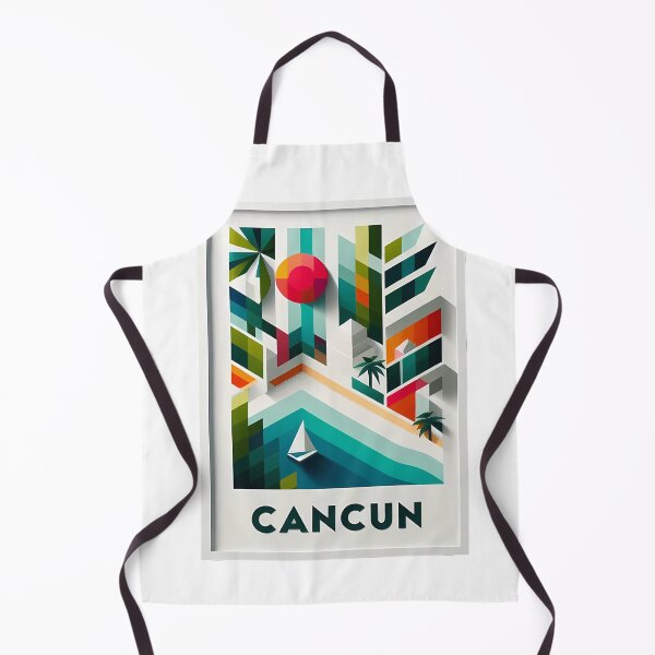 Item preview, Cancun Mexico Travel Poster - Abstract Tropical Island Beach Art designed and sold by OzzFrequency.