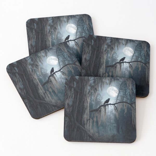 Item preview, Halloween Raven in a Spooky Forest designed and sold by Maria Dryfhout.