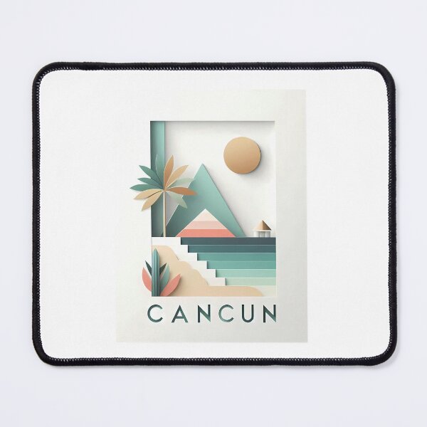 Item preview, Copy of Cancun Mexico Travel Poster - Abstract Tropical Island Beach Art designed and sold by OzzFrequency.