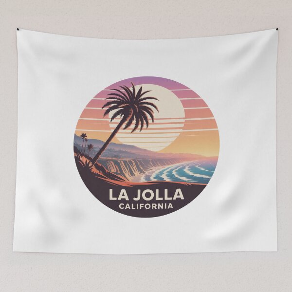 Item preview, La Jolla California: Vibrant Multicolor Palm Sunset designed and sold by CircinusStore.
