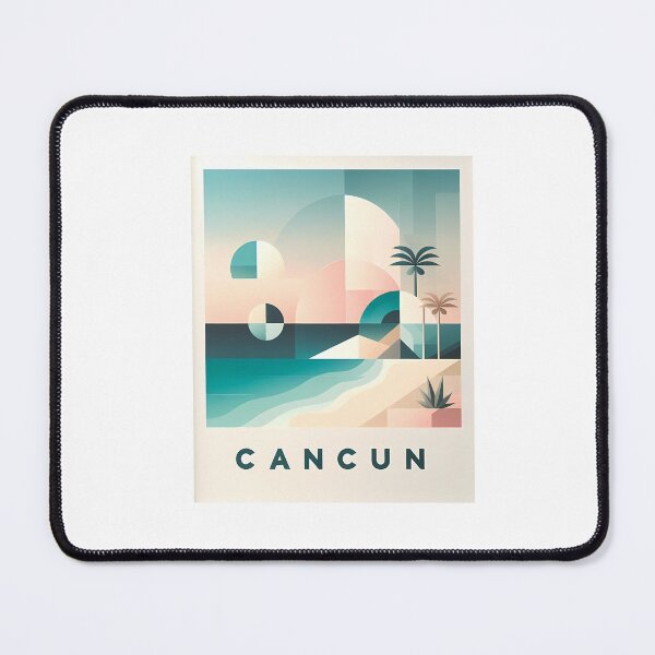 Item preview, Cancun Mexico Travel Poster - Abstract Tropical Island Beach Art designed and sold by OzzFrequency.