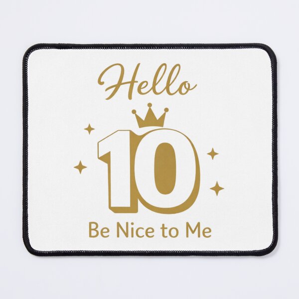 Item preview, Hello 10 Be Nice to Me | Cute 6th Birthday Party Graphic T-Shirt designed and sold by rushaib.
