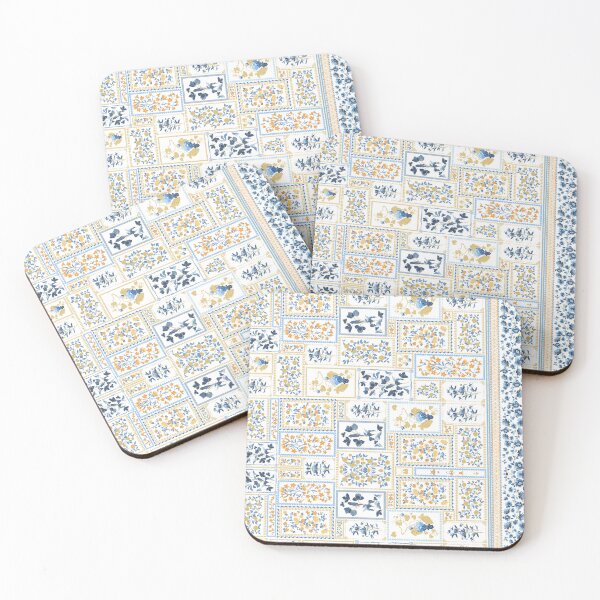 Item preview, Blue and Yellow Geometric Tile Pattern designed and sold by behappyandrelax.