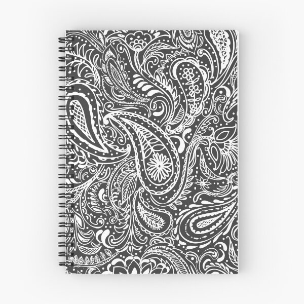 Item preview, Paisley pattern in black and white designed and sold by bokasin.