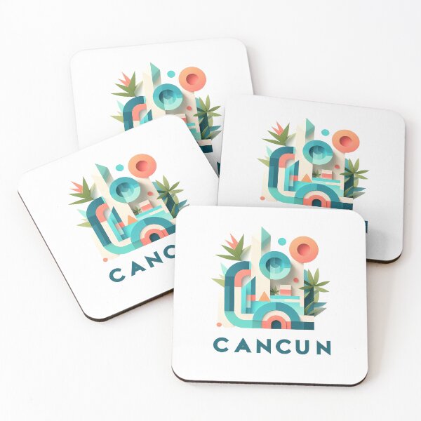 Item preview, Copy of Cancun Mexico Travel Poster - Abstract Tropical Island Beach Art designed and sold by OzzFrequency.