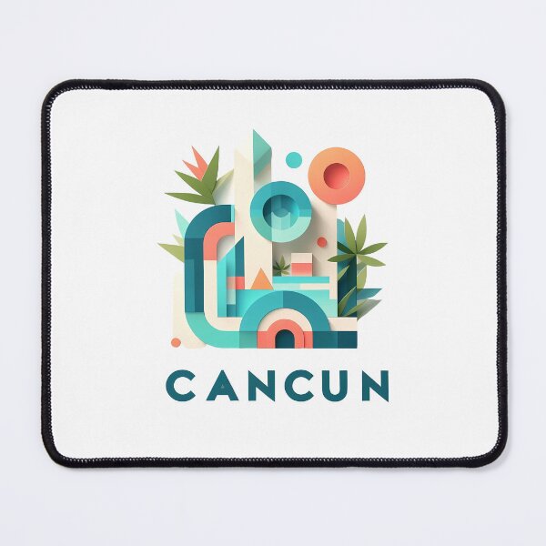 Item preview, Copy of Cancun Mexico Travel Poster - Abstract Tropical Island Beach Art designed and sold by OzzFrequency.