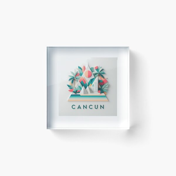 Item preview, Cancun Mexico Travel Poster - Abstract Tropical Island Beach Art designed and sold by OzzFrequency.