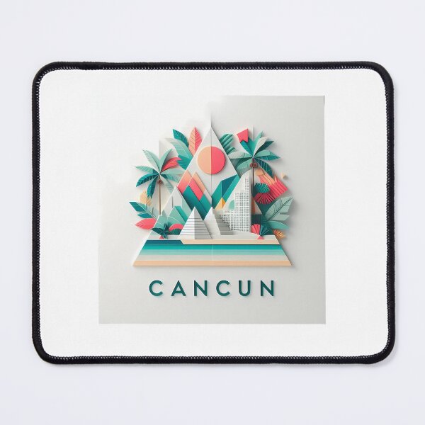 Item preview, Cancun Mexico Travel Poster - Abstract Tropical Island Beach Art designed and sold by OzzFrequency.