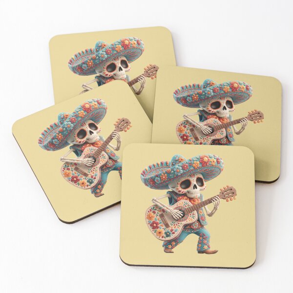 Item preview, Dia de Muertos Mariachi Skeleton | Mexican Folk Art Guitar designed and sold by MythicMood.