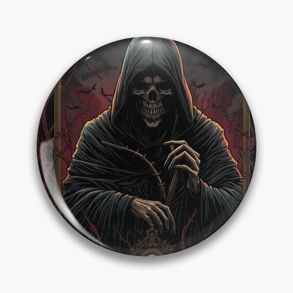 Item preview, Grim Reaper Epic Dark Halloween Shirt | Gothic Skull Illustration designed and sold by SunnyDesign82.